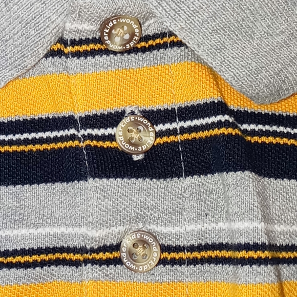 Wonderkids Layered-Look Stripe Polo Bodysuit - Picture 5 of 11